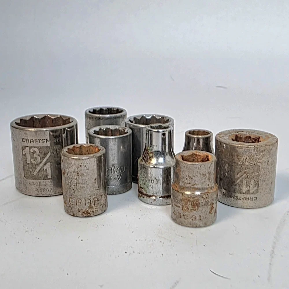Used‎ Various Shallow Sockets Assorted Sizes *See Pics For List #983